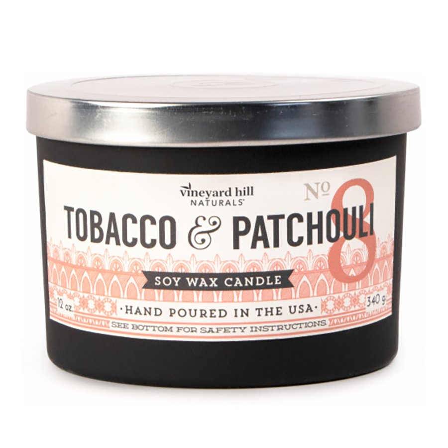 Vineyard Hill Naturals Tobacco & Patchouli Scented Soy Candle
