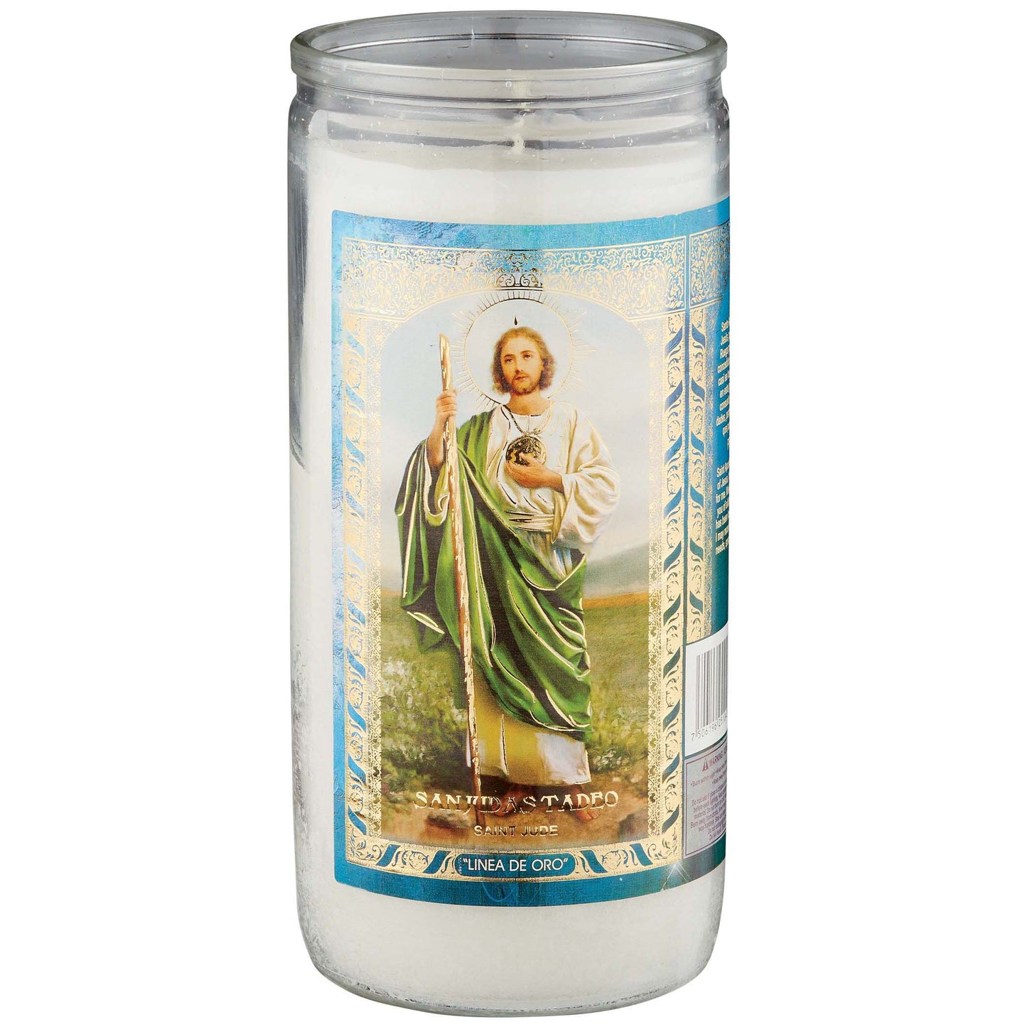 Brilux Saint Jude Religious Candle - White Wax