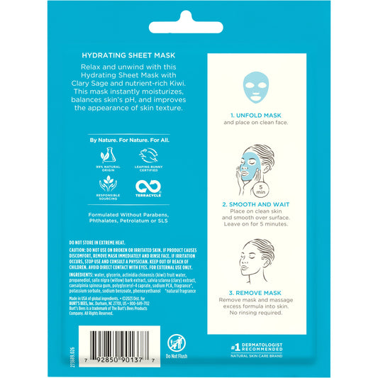 Burt's Bees Hydrating Sheet Mask with Clary Sage