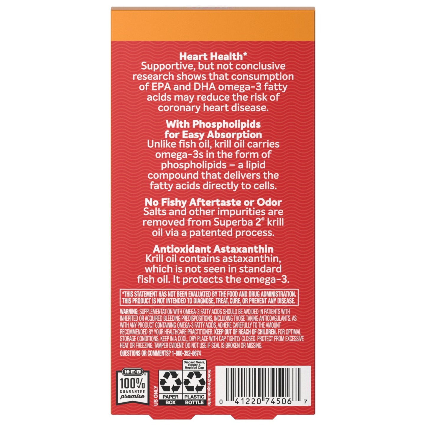 H-E-B Vitamins Antarctic Krill Oil 350 mg Softgels