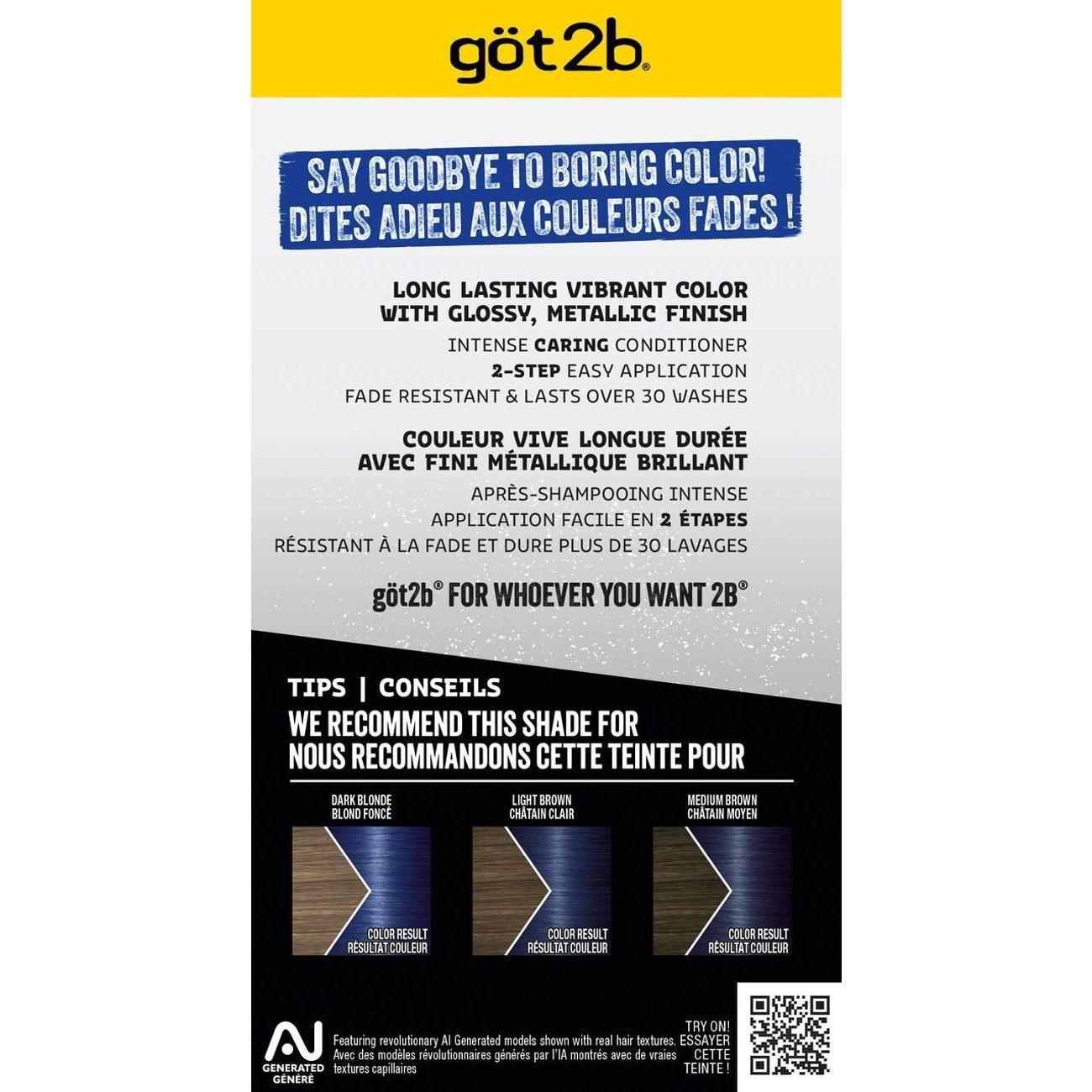 Got2b Metallics Permanent Hair Color - M67 Blue Mercury