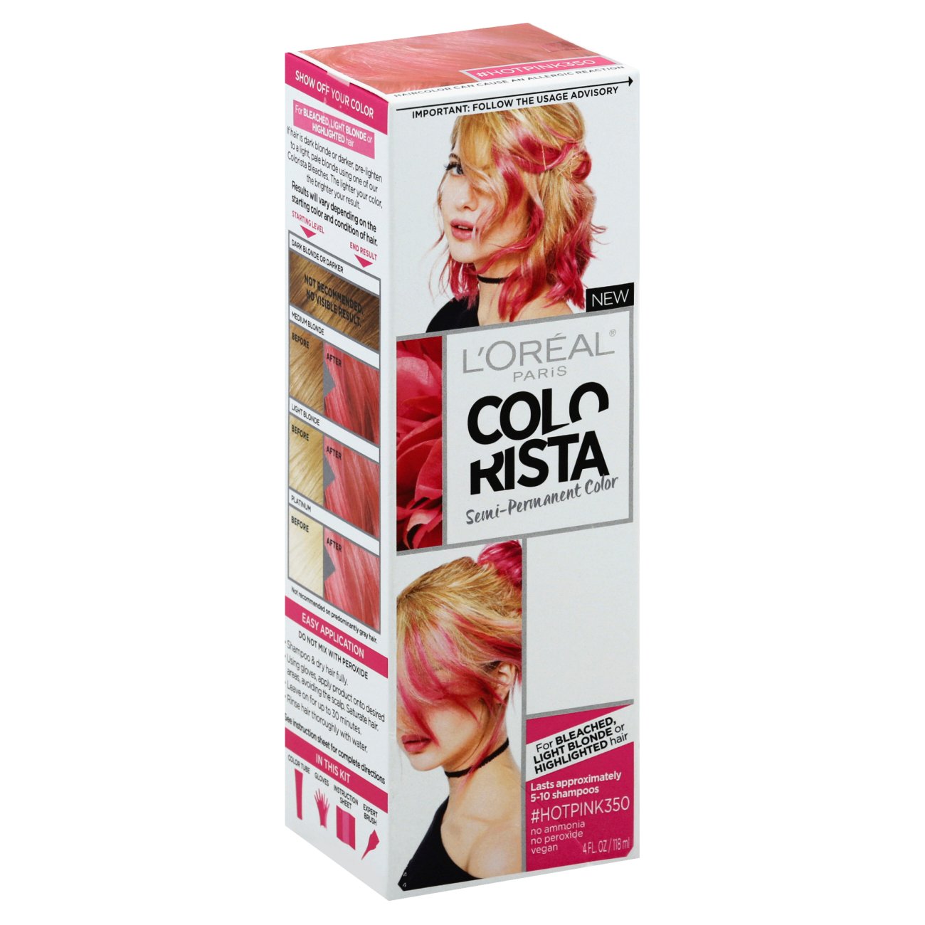L'Oréal Paris Colorista Hair Color Semi Permanent Hot Pink