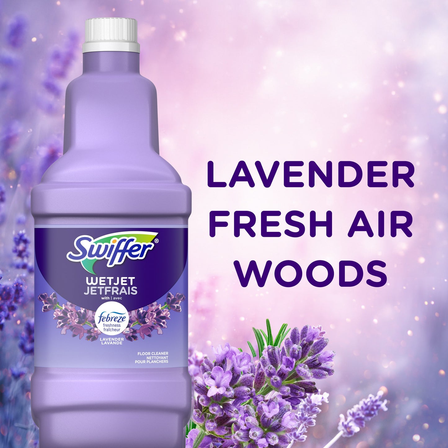 Swiffer Wet Jet Mop Refill Solution Floor Cleaner - Lavender Scent
