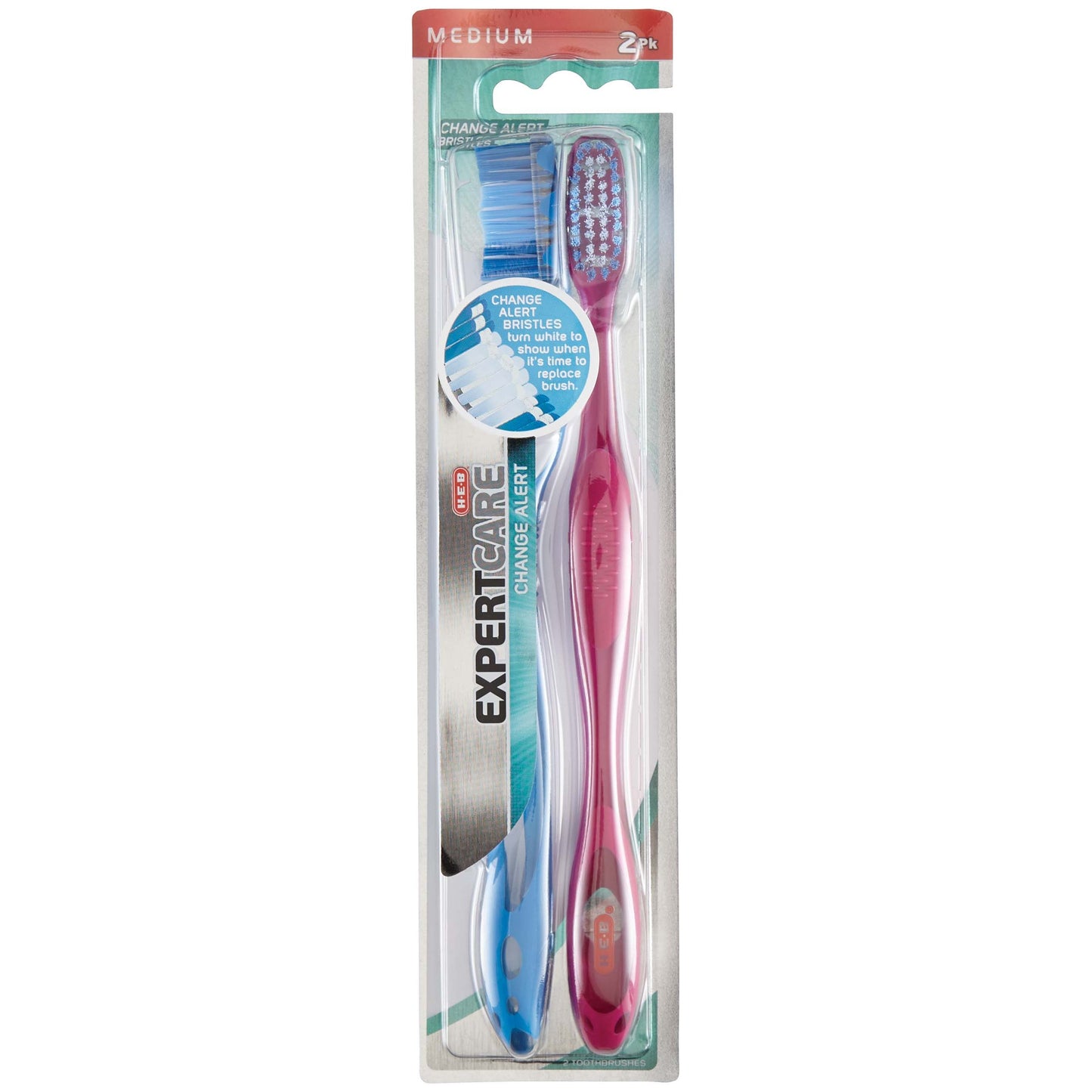 H-E-B Expert Care Change Alert Medium Toothbrushes