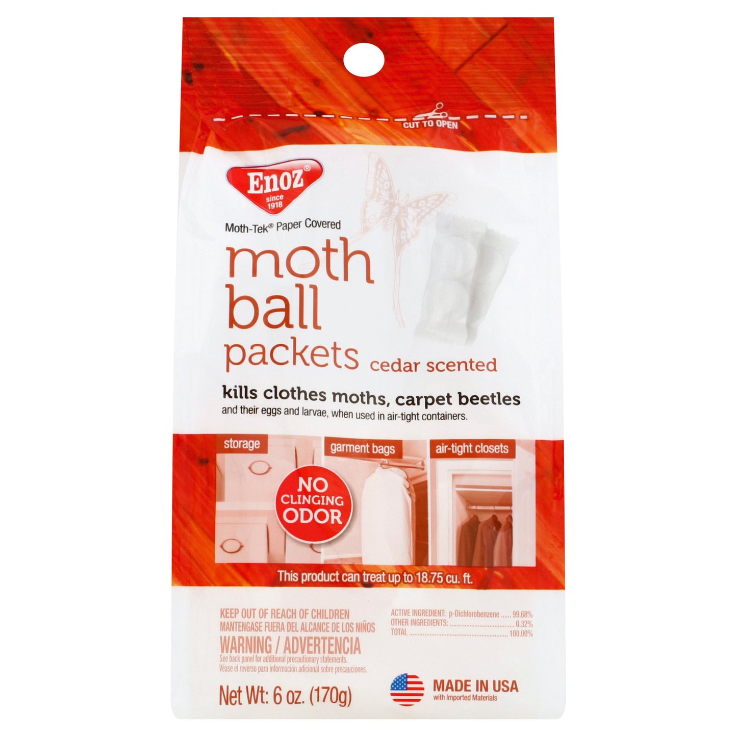 Enoz Cedar Scented Moth Ball Packets
