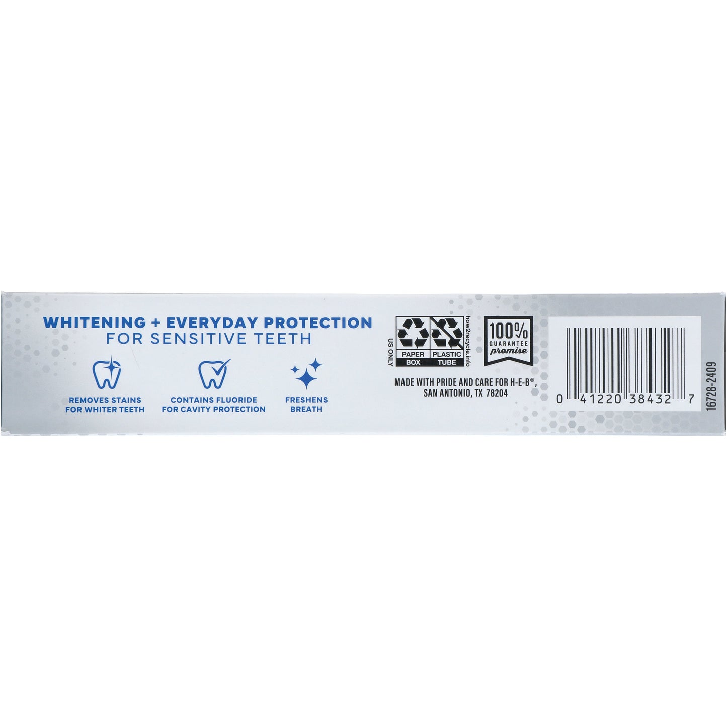 H-E-B Sensitive Fluoride Toothpaste - Whitening