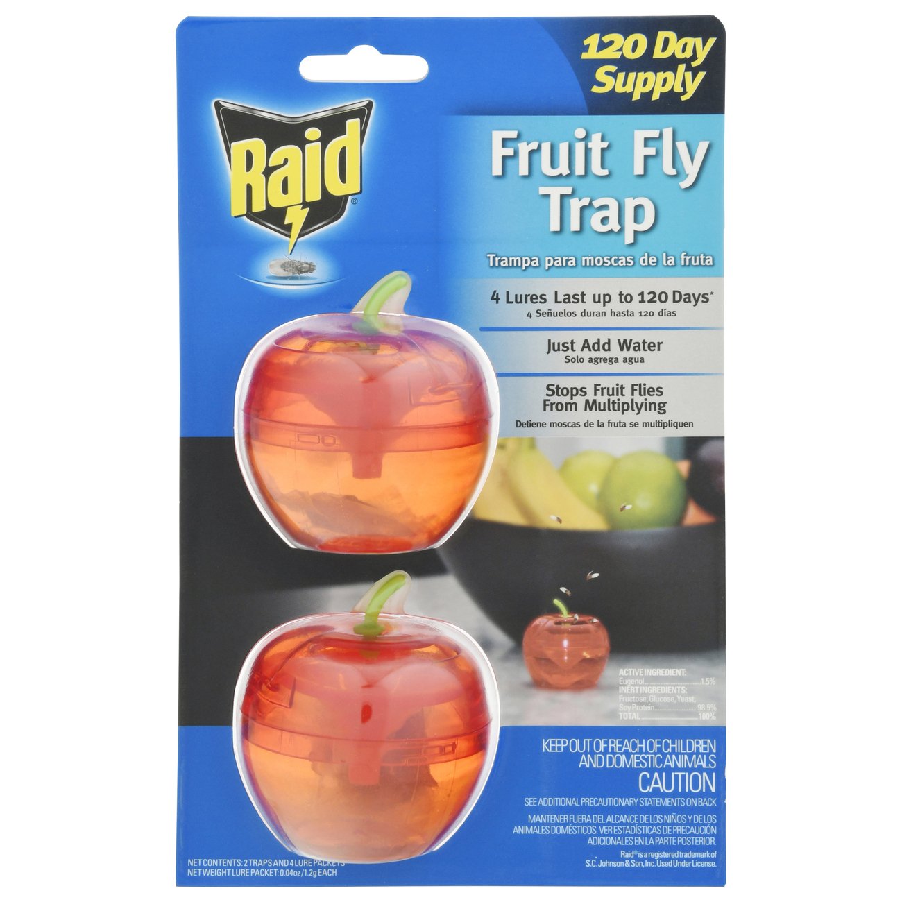 Raid Plastic Fruit Fly Traps