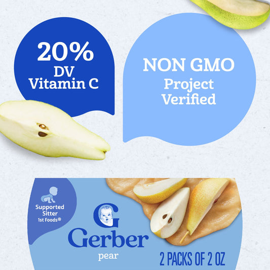 Gerber Stage 1 Baby Food - Pear, 2 oz Tubs