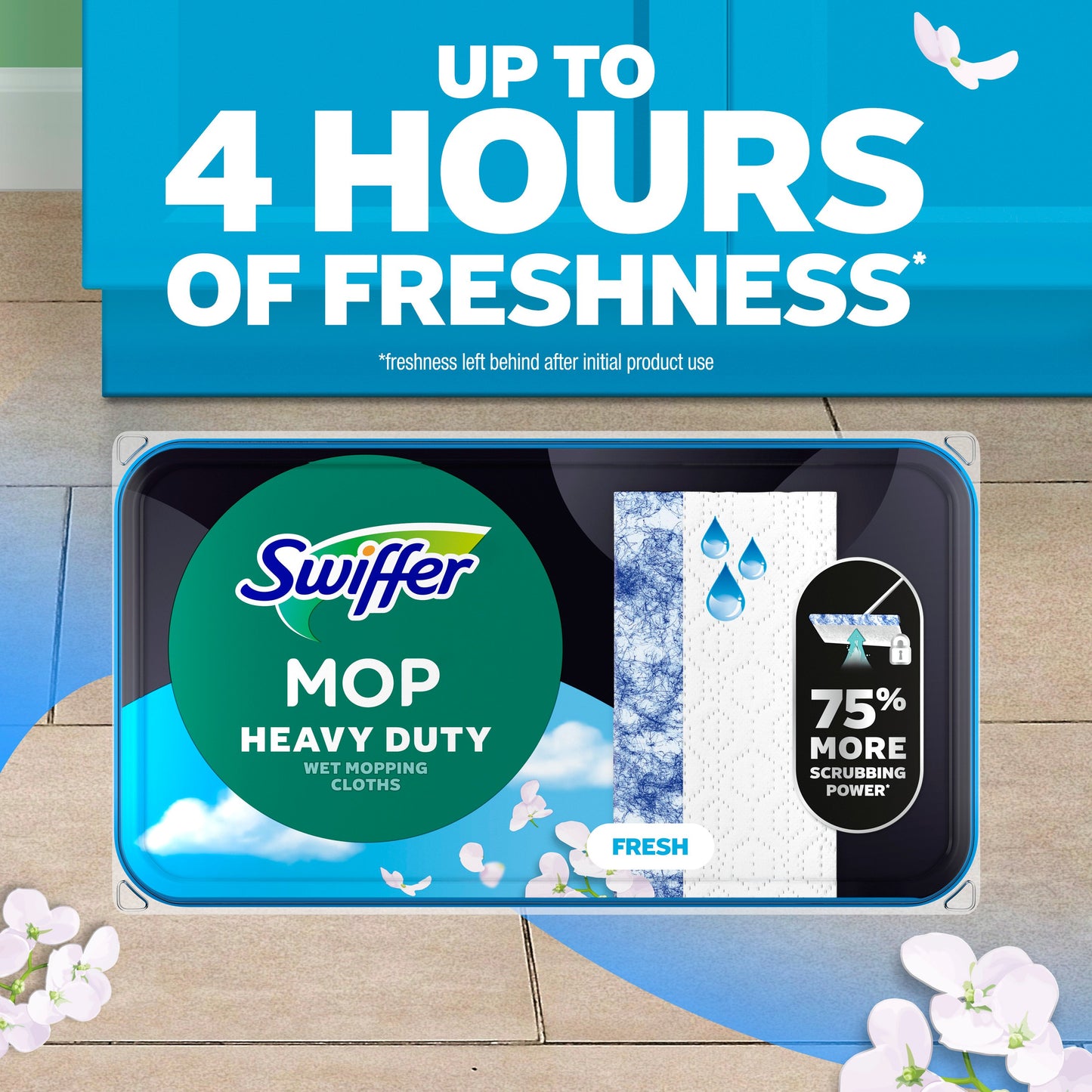 Swiffer Heavy Duty Mop Wet Multi-Surface Cloth Refills - Outdoor Window Fresh Scent