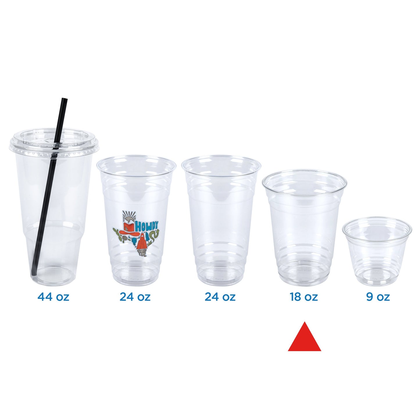 H-E-B 18 oz Clear Plastic Cups