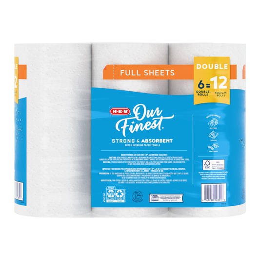 H-E-B Our Finest Full Sheet Paper Towels