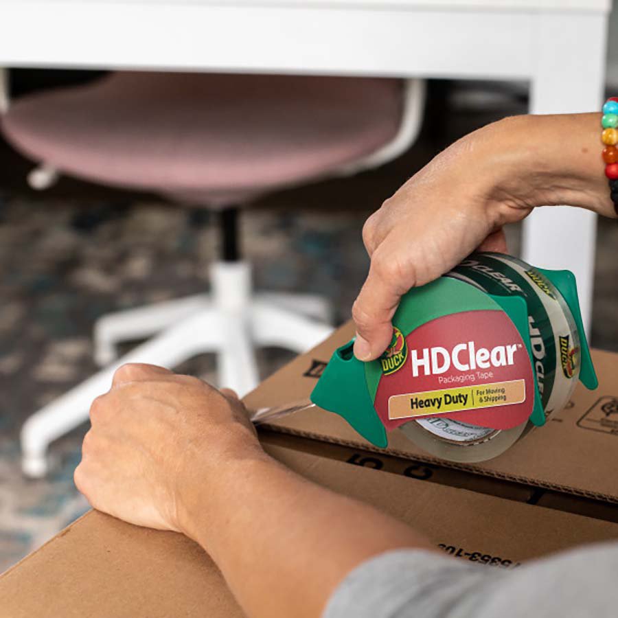 Duck HD Clear Heavy Duty Packing Tape with Dispenser
