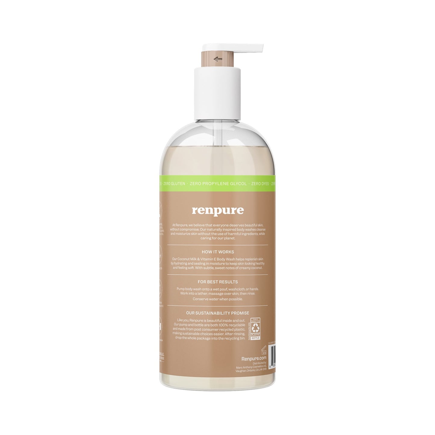 Renpure Moisturizing Body Wash - Coconut Milk & Vitamin E