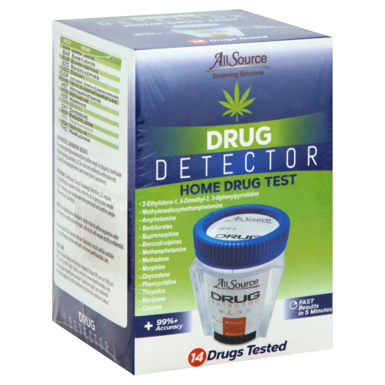 All Source Drug Detector 14 Panel Home Drug Test