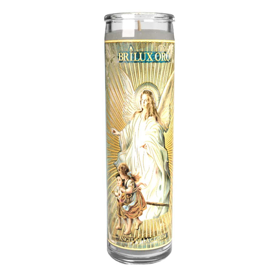 Brilux Guardian Angel Religious Candle - White Wax
