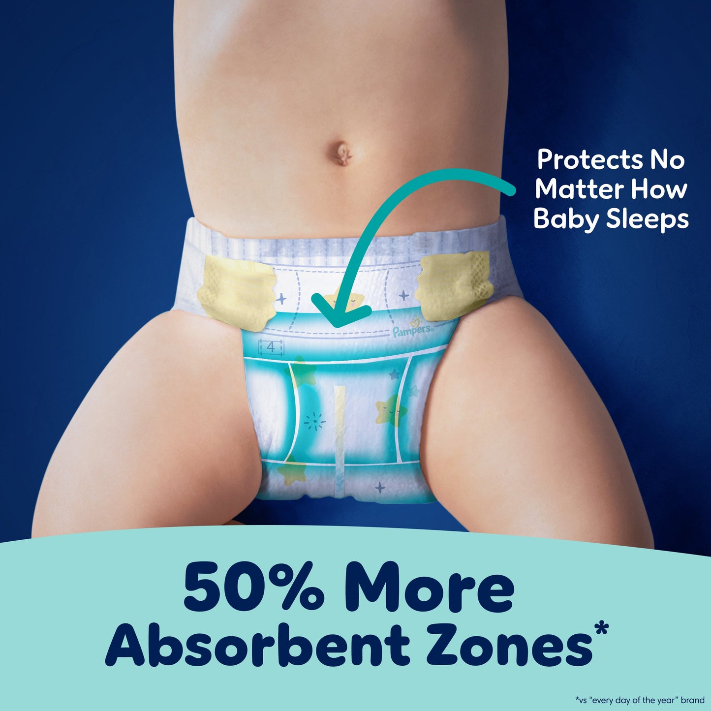 Pampers ZZZ Overnight Baby Diapers - Size 6 (35+ lbs)