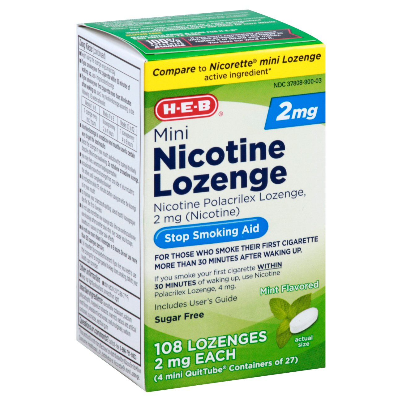 H-E-B Mini 2 mg Nicotine Lozenges - Mint