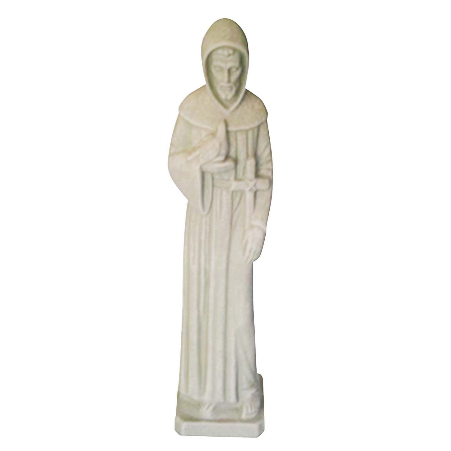 Blue Orange Pottery Saint Francis Statue
