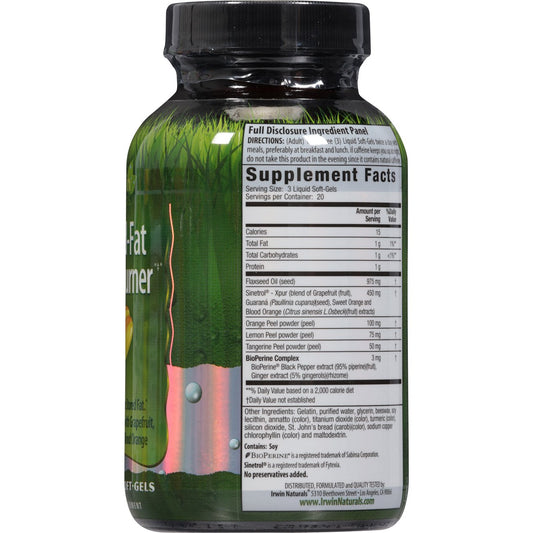 Irwin Naturals Stored Fat Belly Burner Liquid Softgels