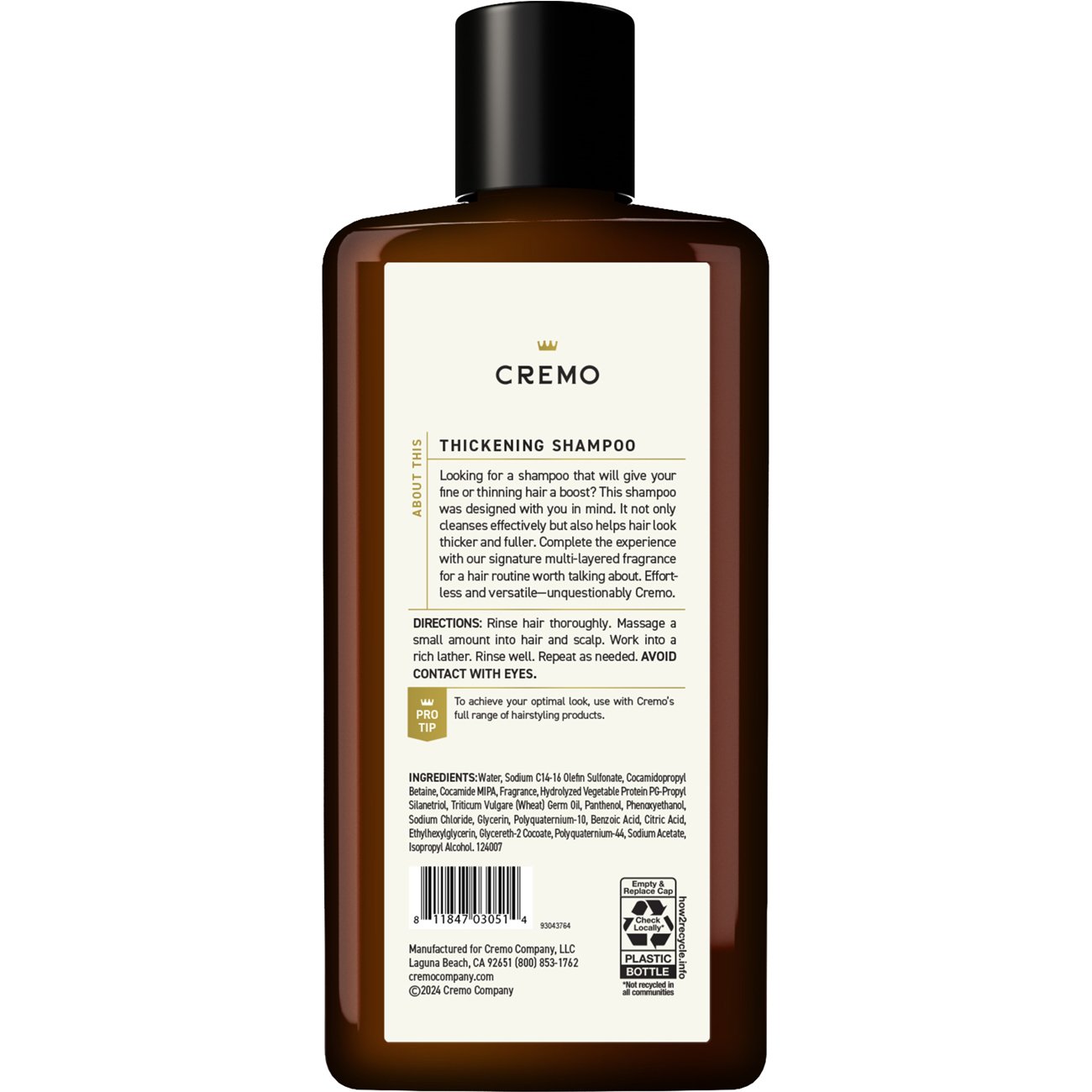 Cremo Thickening Shampoo - Juniper & Eucalyptus
