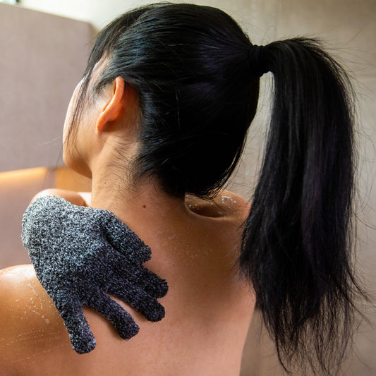 Cleanlogic Charcoal Infused Exfoliating Body Gloves
