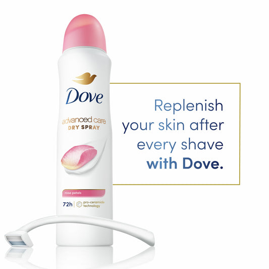 Dove Advanced Care Antiperspirant Deodorant Spray Rose Petals