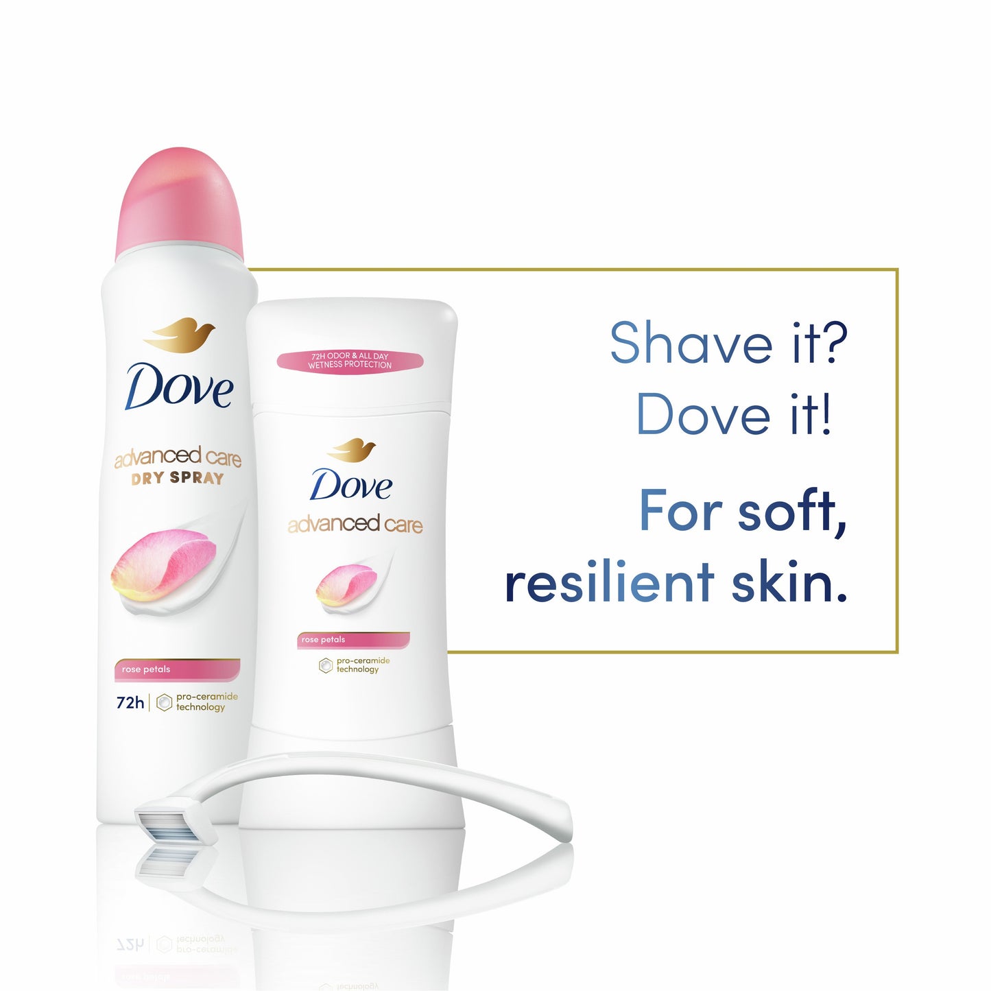 Dove Advanced Care Antiperspirant Deodorant Spray Rose Petals