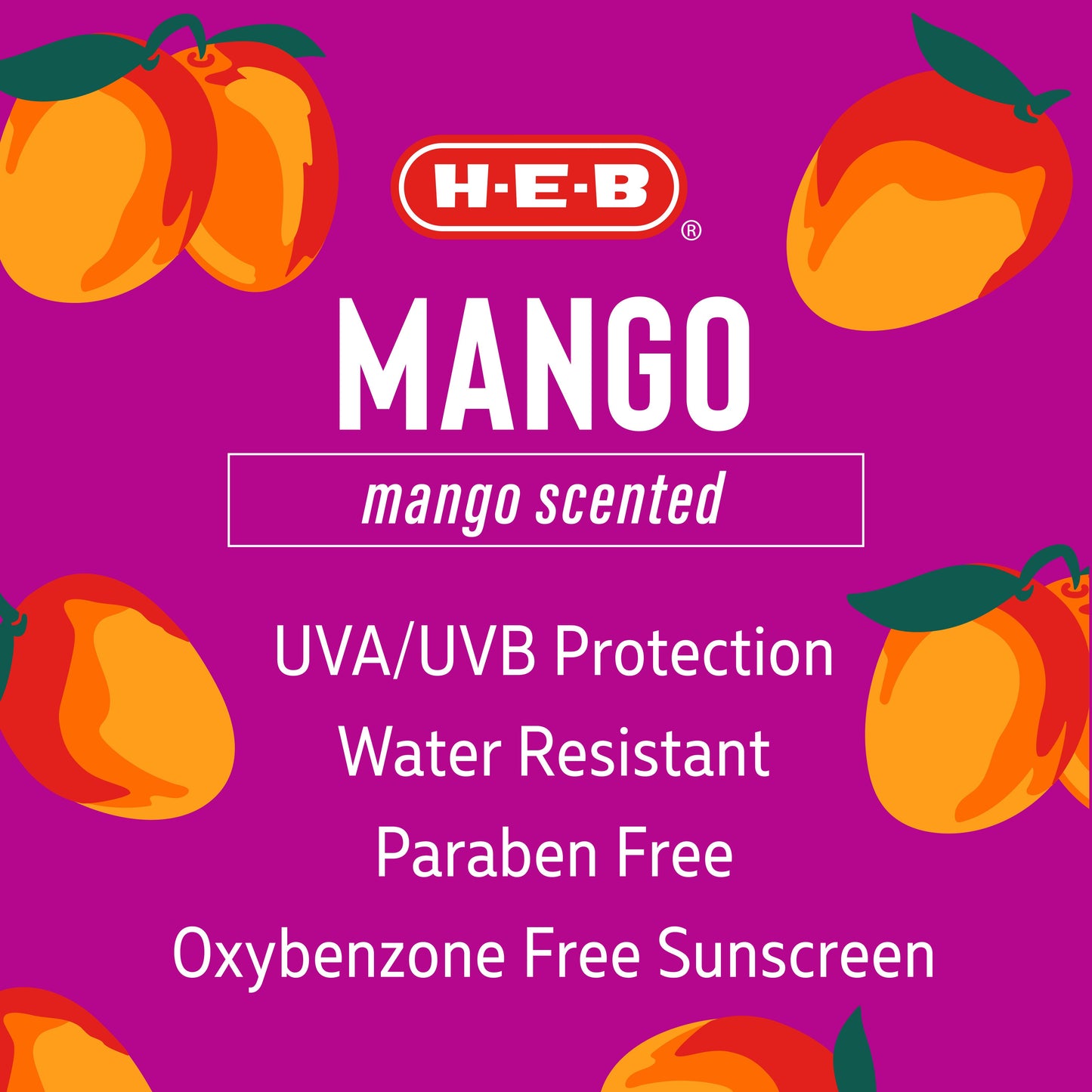 H-E-B Oxybenzone Free Mango Sunscreen Spray – SPF 50