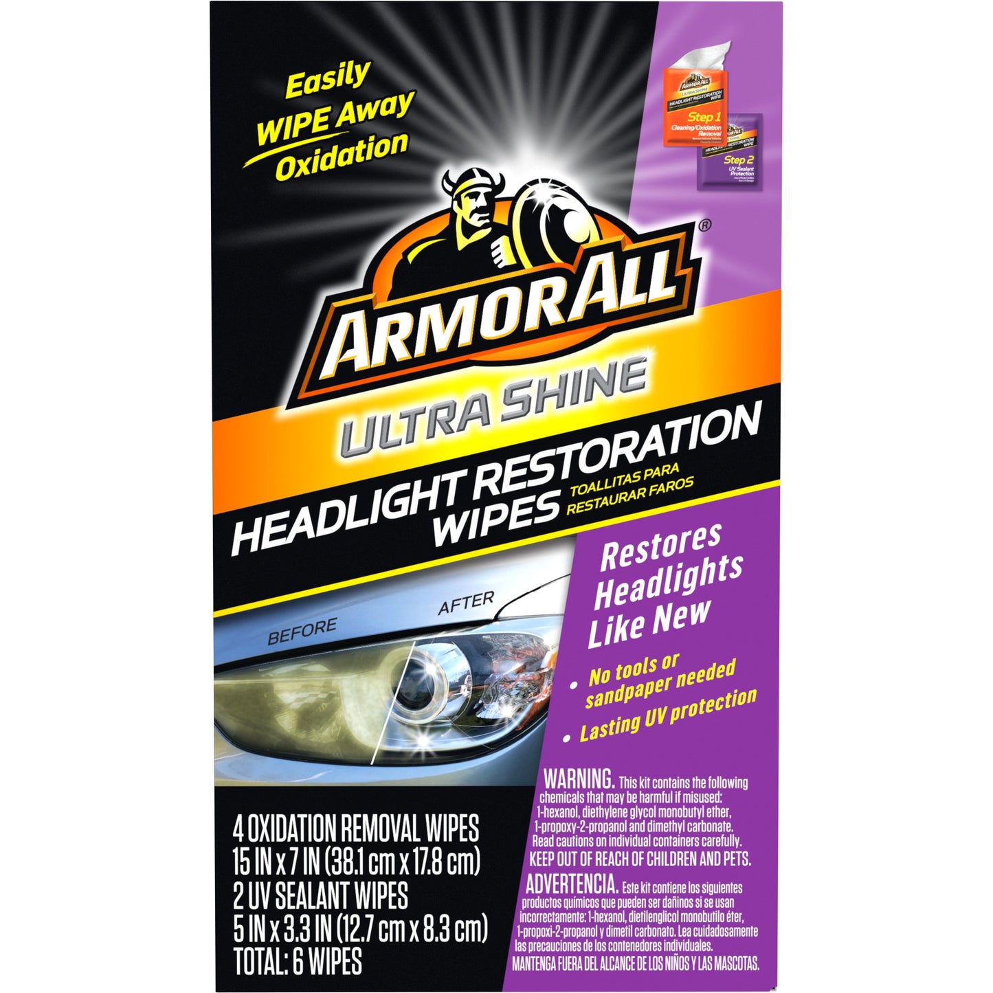 Armor All Ultra Shine Headlight Restoration Wipes