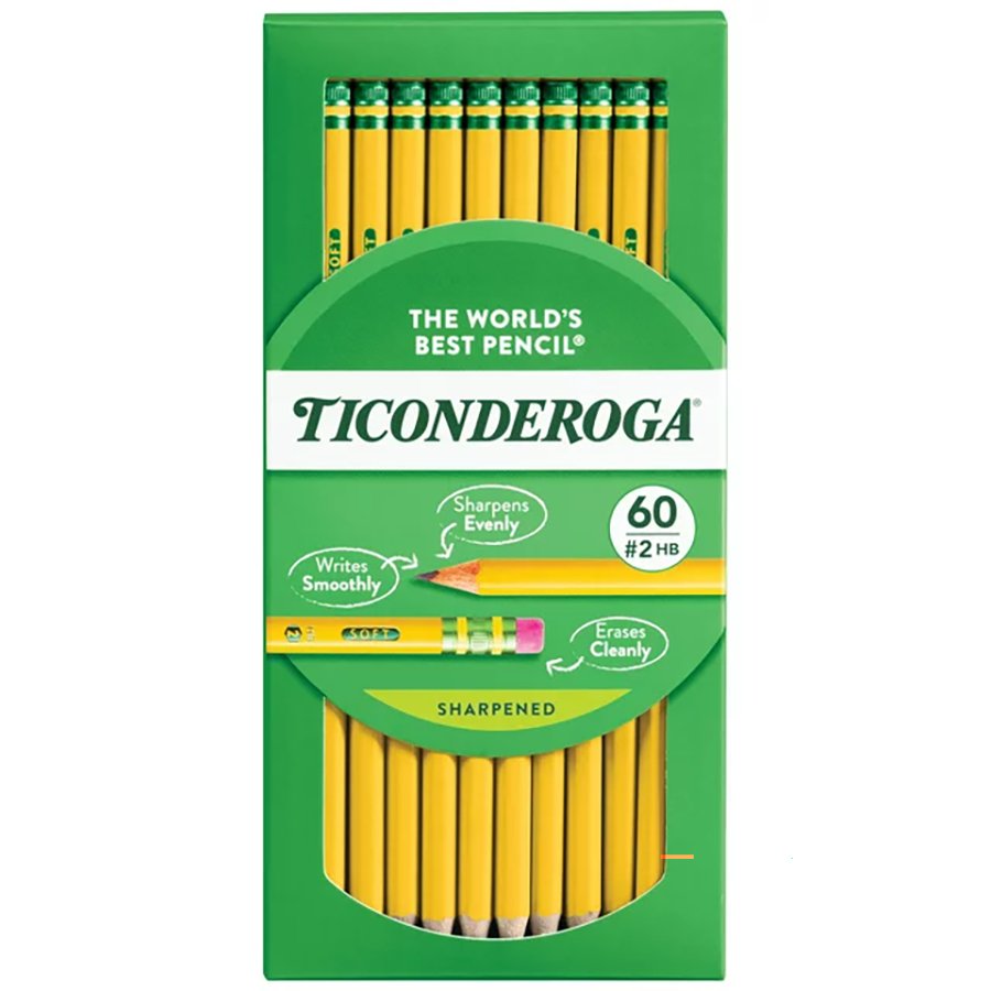 Ticonderoga Pre-Sharpened No.2 Classic Wood Pencils