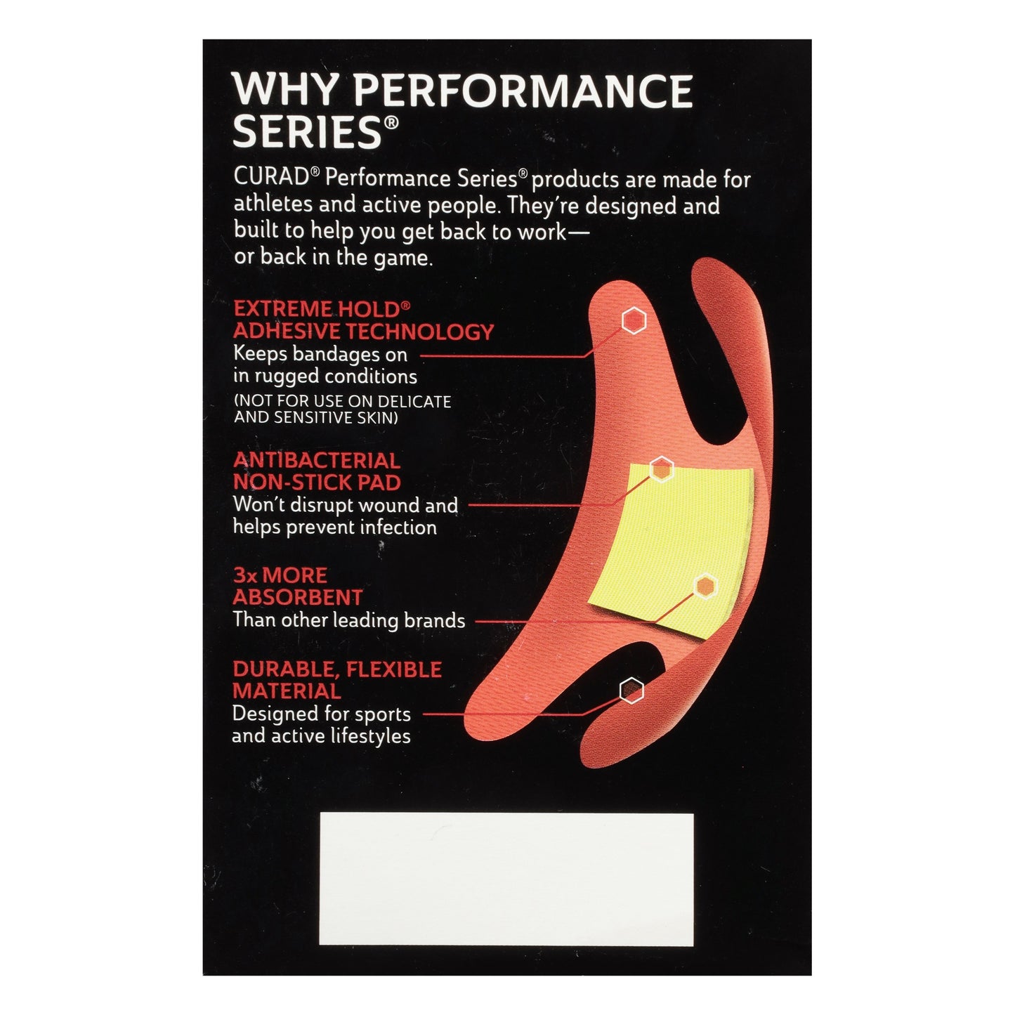 Curad Performance Series Fabric Variety Pack Antibacterial Bandages