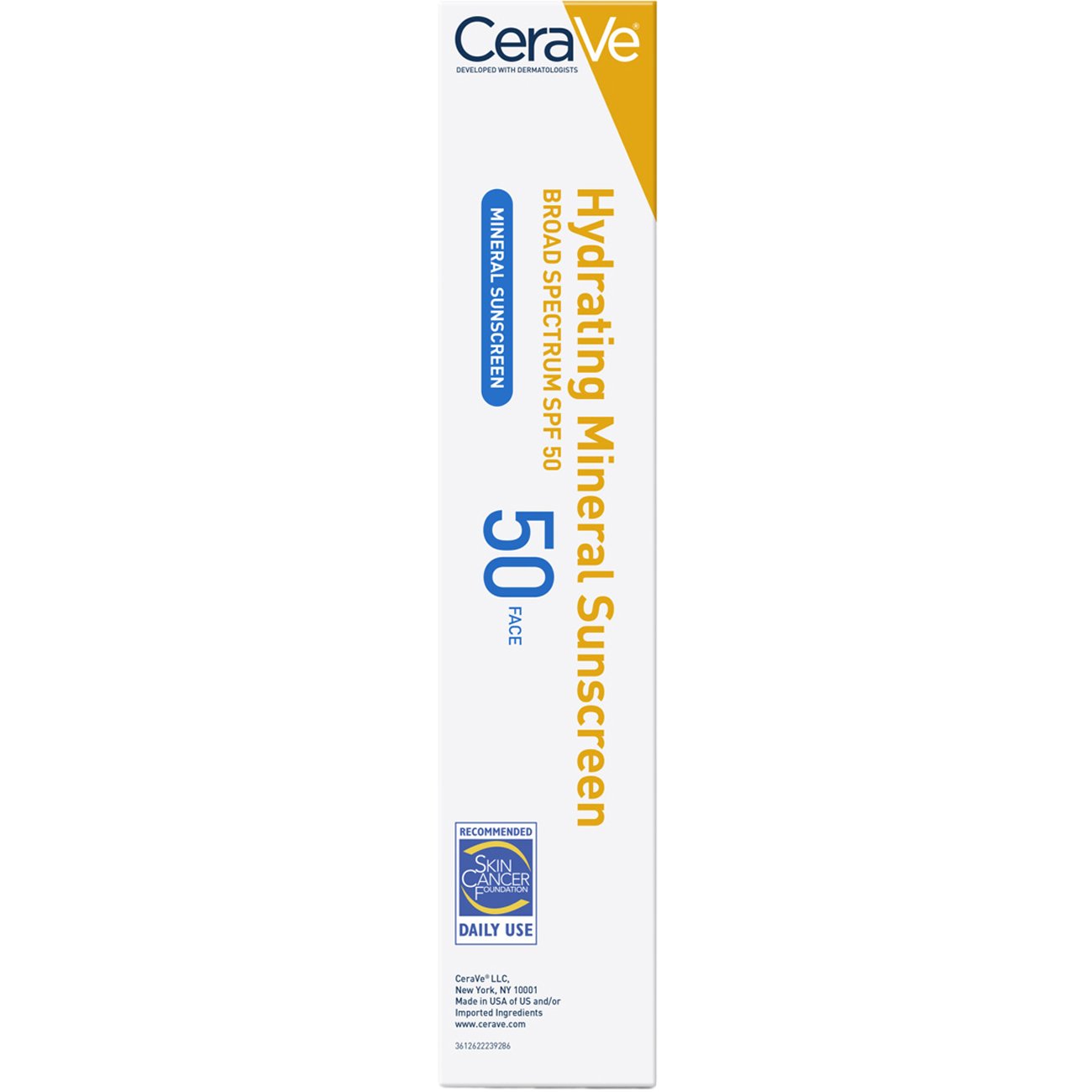 CeraVe Hydrating Mineral Sunscreen Face Lotion Broad Spectrum SPF 50