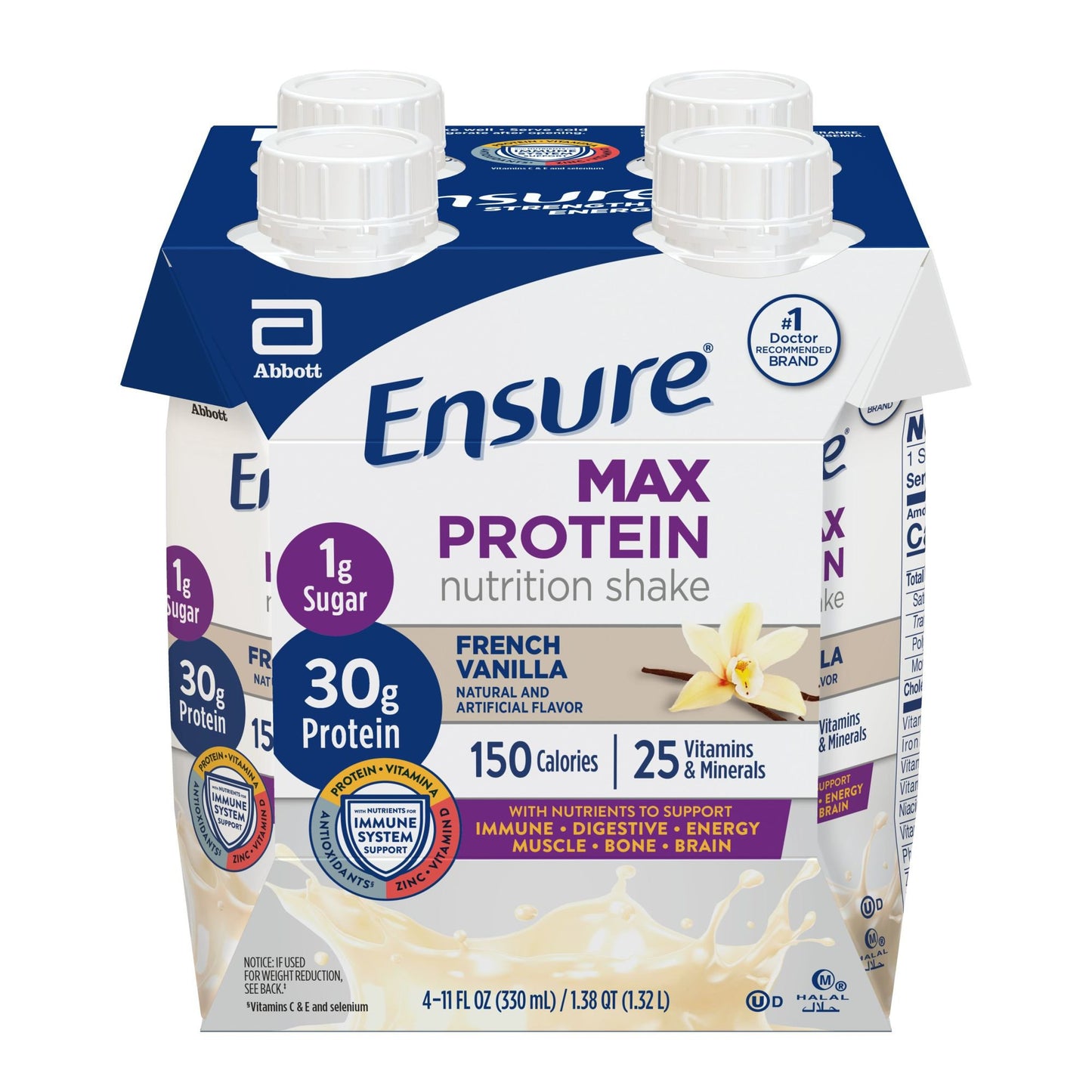 Ensure 30g Protein Nutrition Shakes 4 pk - French Vanilla