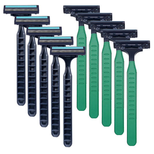 Hill Country Essentials Men's Twin Blade Pivot with Rubber Grip Disposable Handle