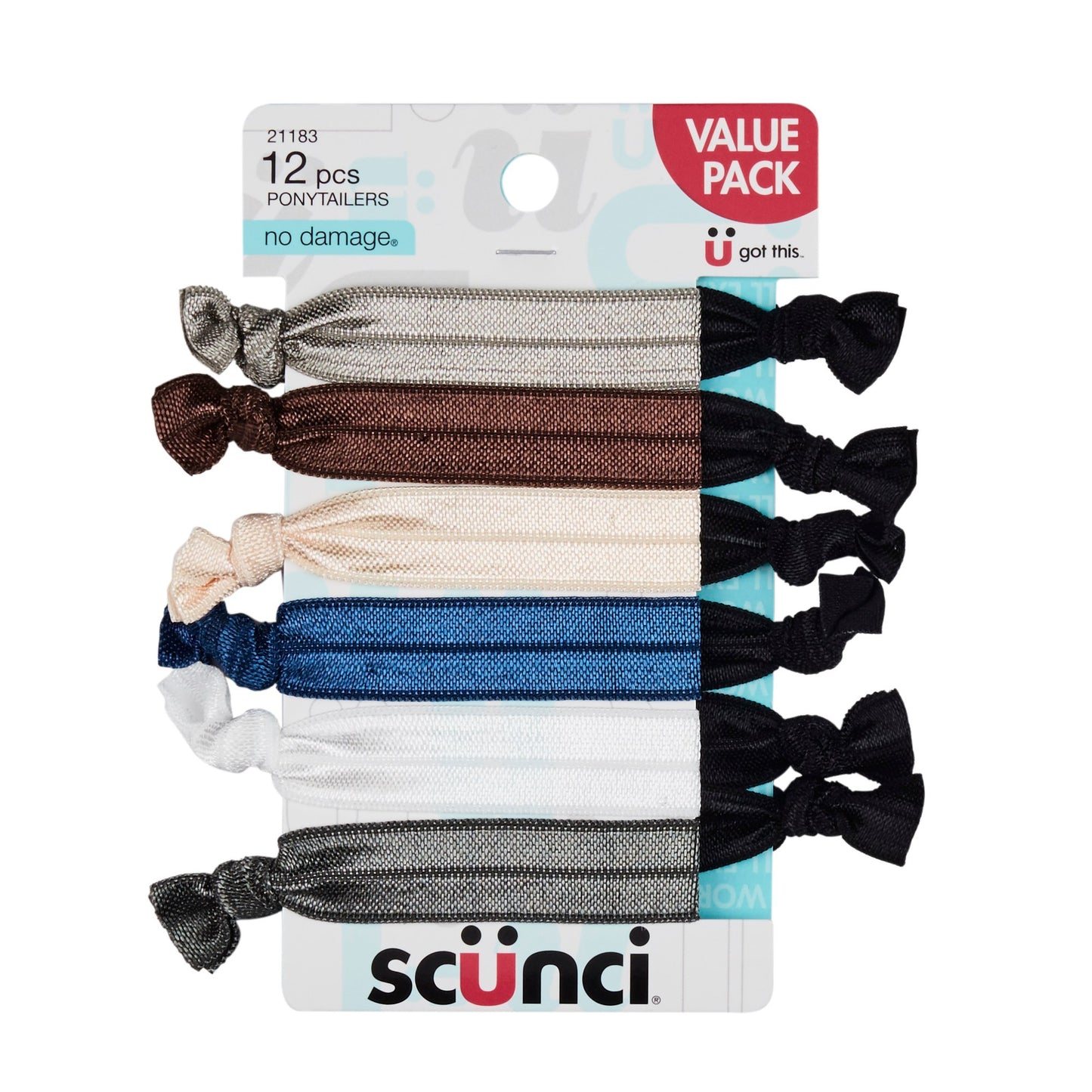 Scunci No Damage Hair Ponytailer - Neutral Colors