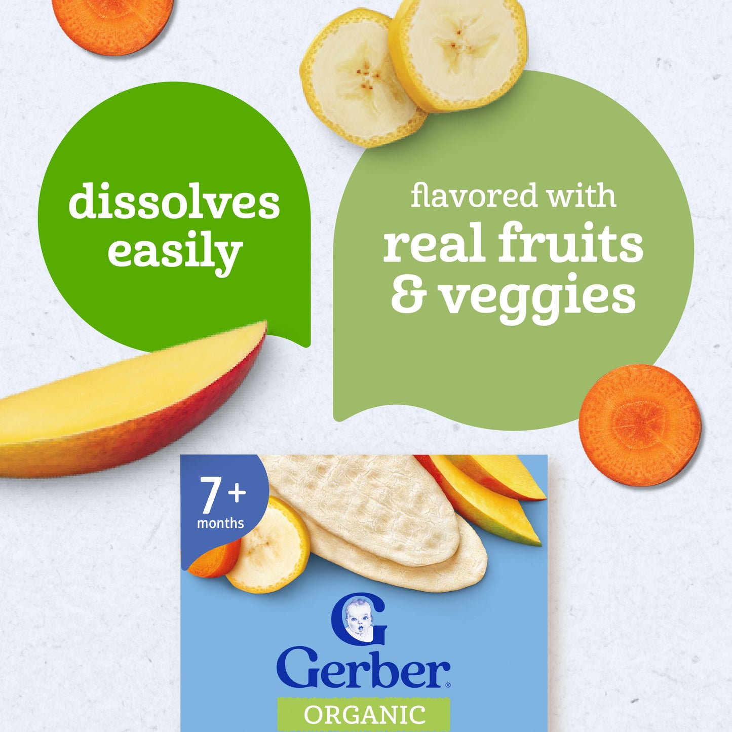 Gerber Organic for Baby Teethers - Mango Banana & Carrot