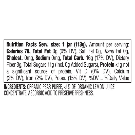 Happy Baby Organics Stage 1 Baby Food - Pears