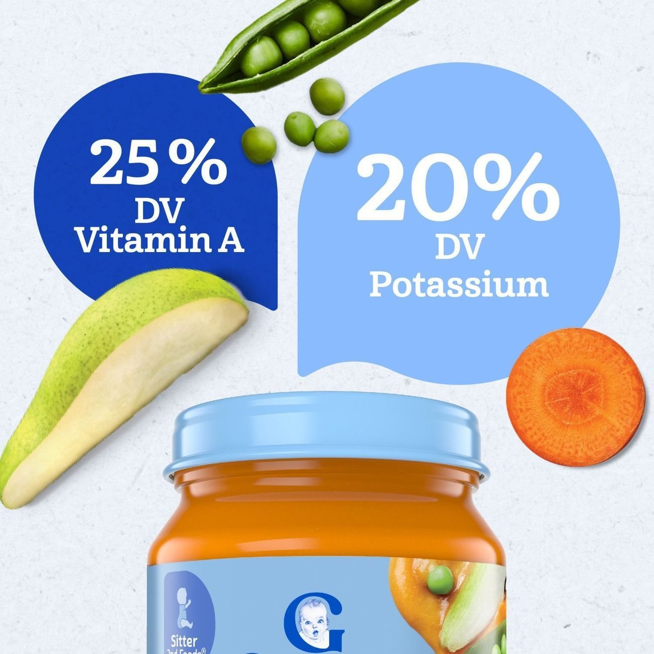 Gerber Natural for Baby 2nd Foods - Pear Carrot & Pea
