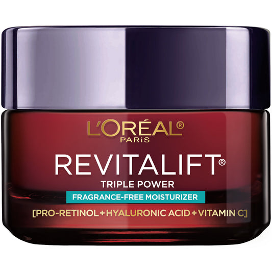 L'Oréal Paris Revitalift Triple Power Face Moisturizer, Fragrance Free