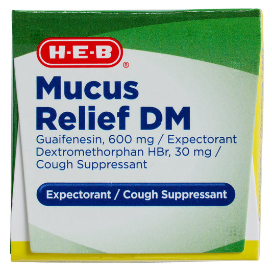 H-E-B Mucus Relief DM Expectorant & Cough Suppressant Tablets