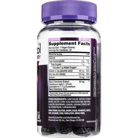 Sambucol Advanced Black Elderberry with Vitamin C & Zinc Immunity Gummies