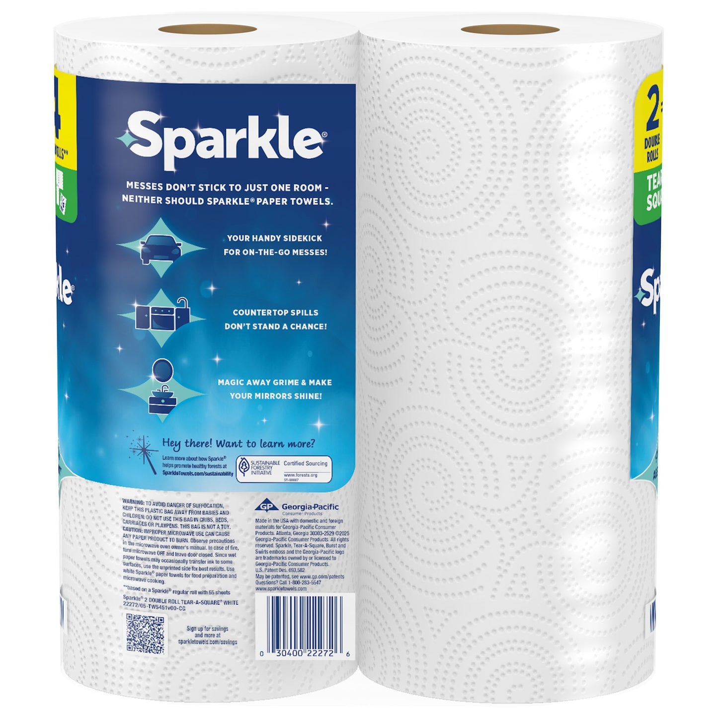 Sparkle Tear-A-Square Paper Towels