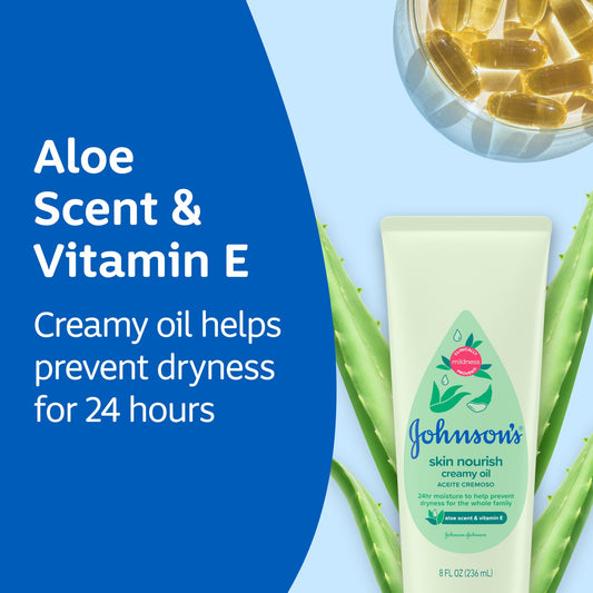 Johnson's Baby Creamy Oil Moisturizing Baby Body Lotion with Aloe