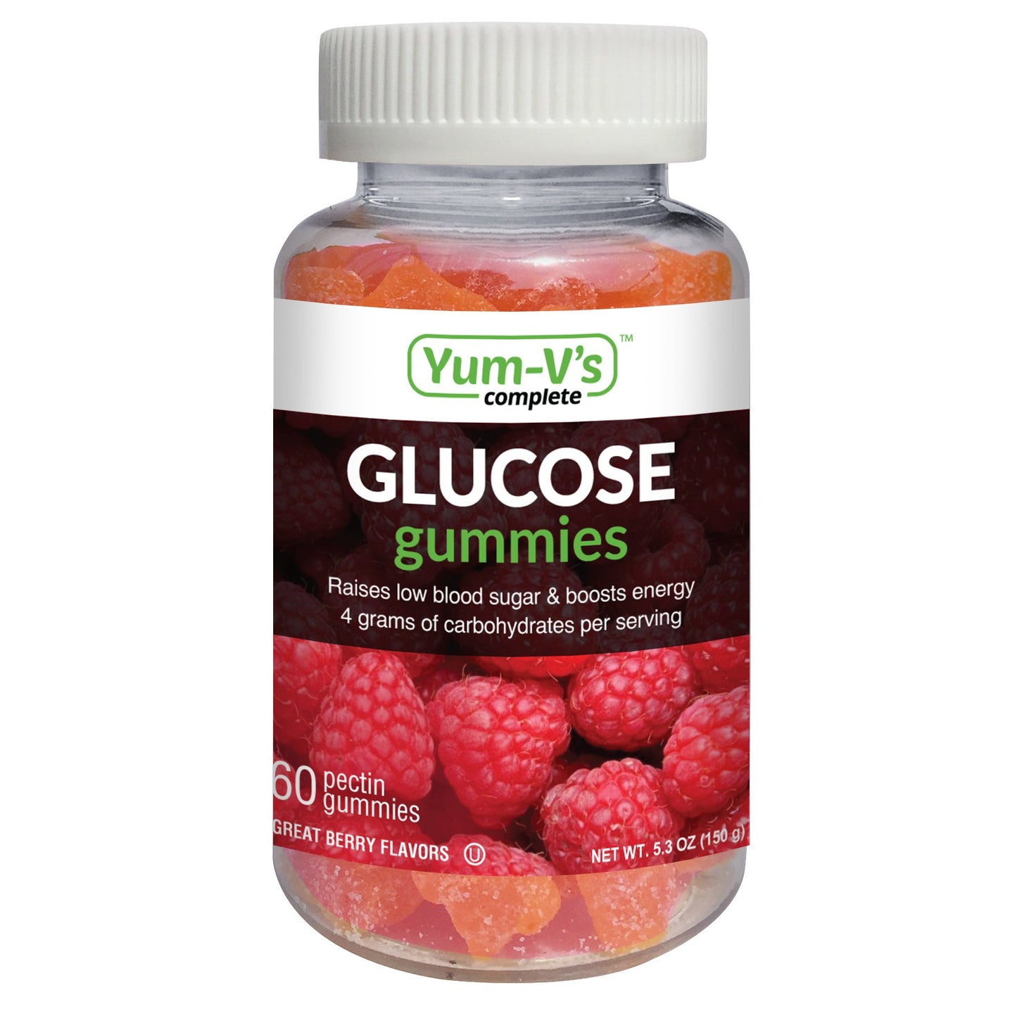 Yum-V's Glucose Gummies - Raspberry