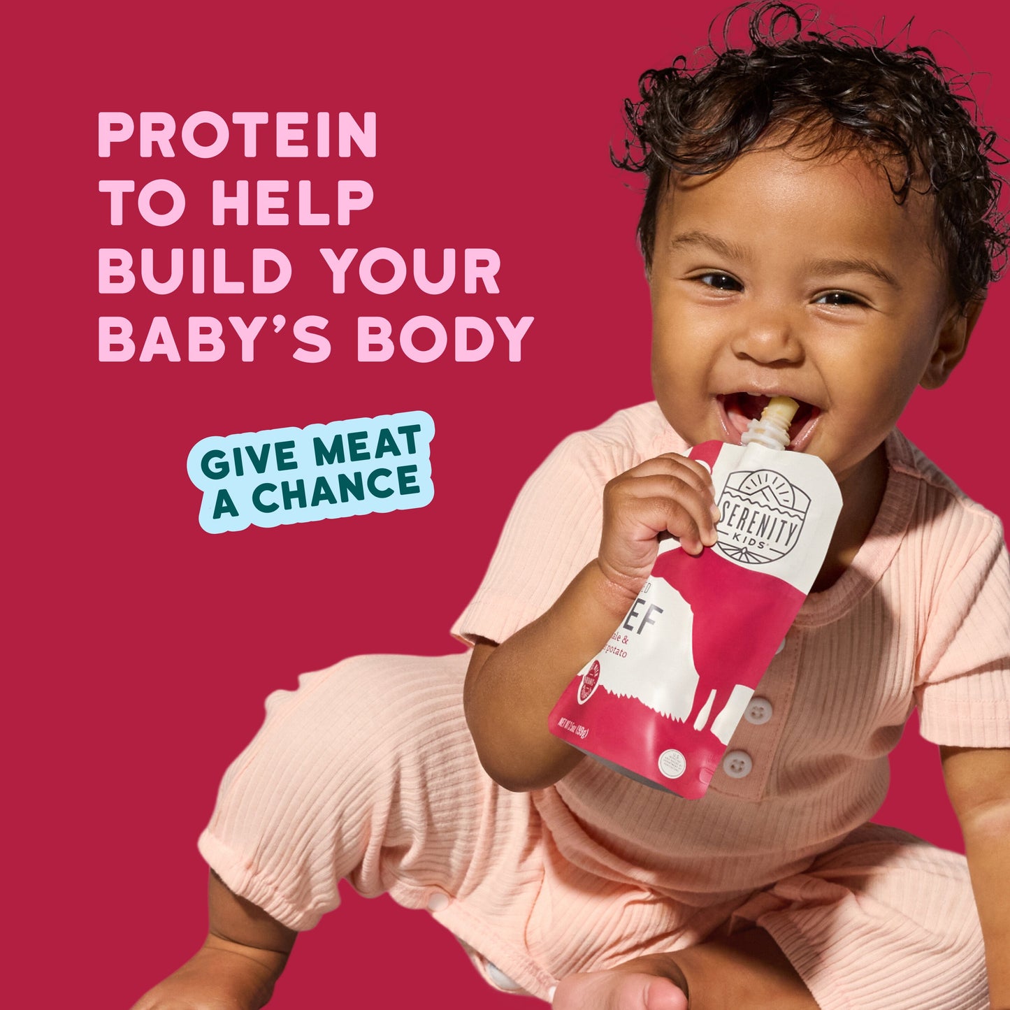 Serenity Kids Organic Pouch - Grass Fed Beef Kale & Sweet Potato