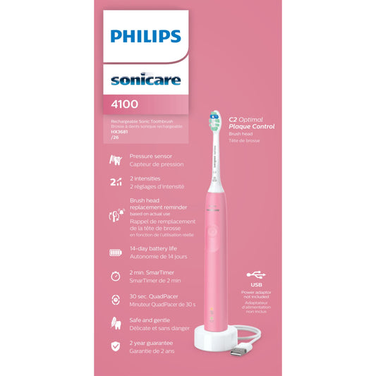 Philips Sonicare 4100 Powered Toothbrush - Pink
