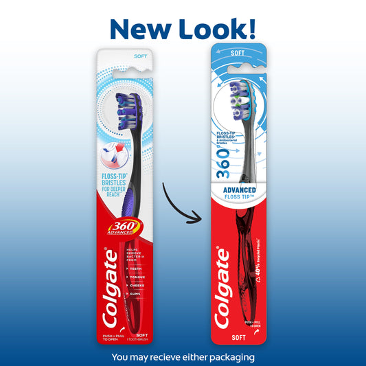 Colgate 360 Advanced Floss-Tip Toothbrush - Soft