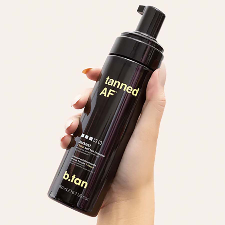 b.tan Tanned AF Darkest 1 Hour Self Tan Mousse