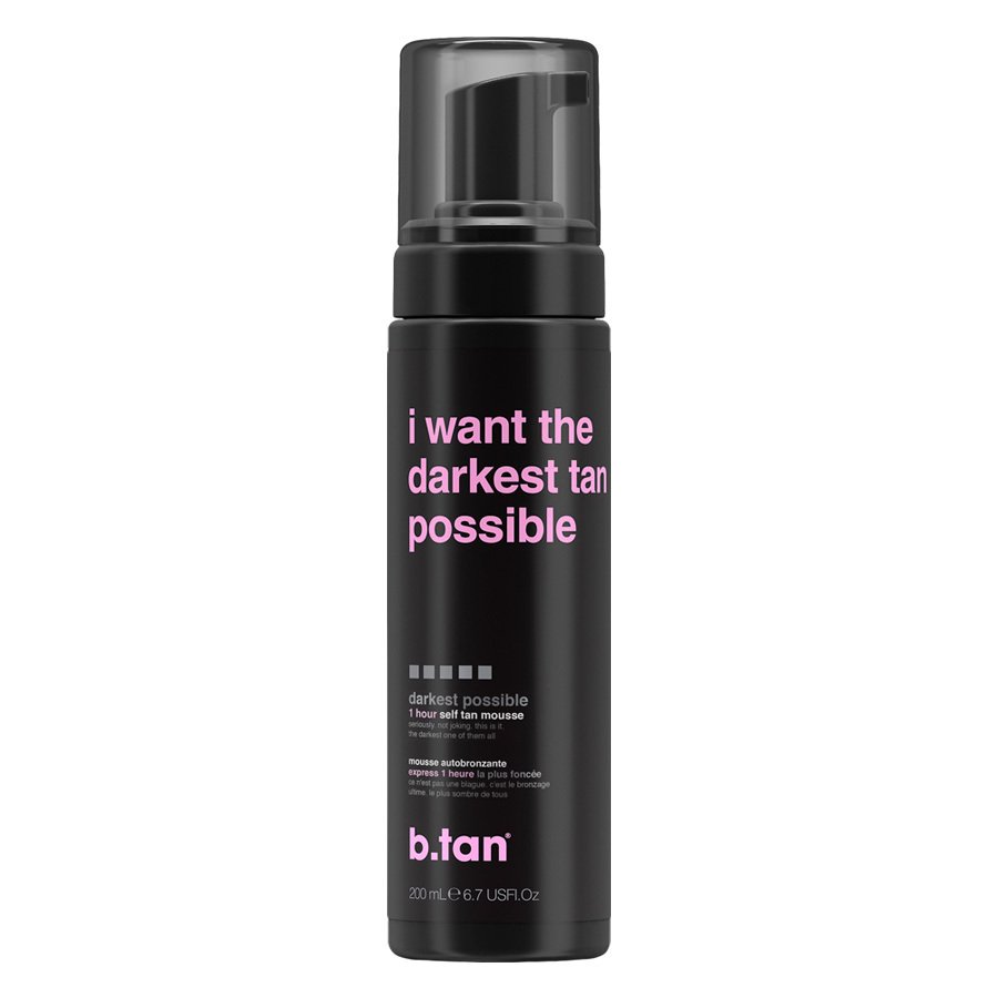 b.tan I Want The Darkest Tan Possible 1 Hour Self Tan Mousse