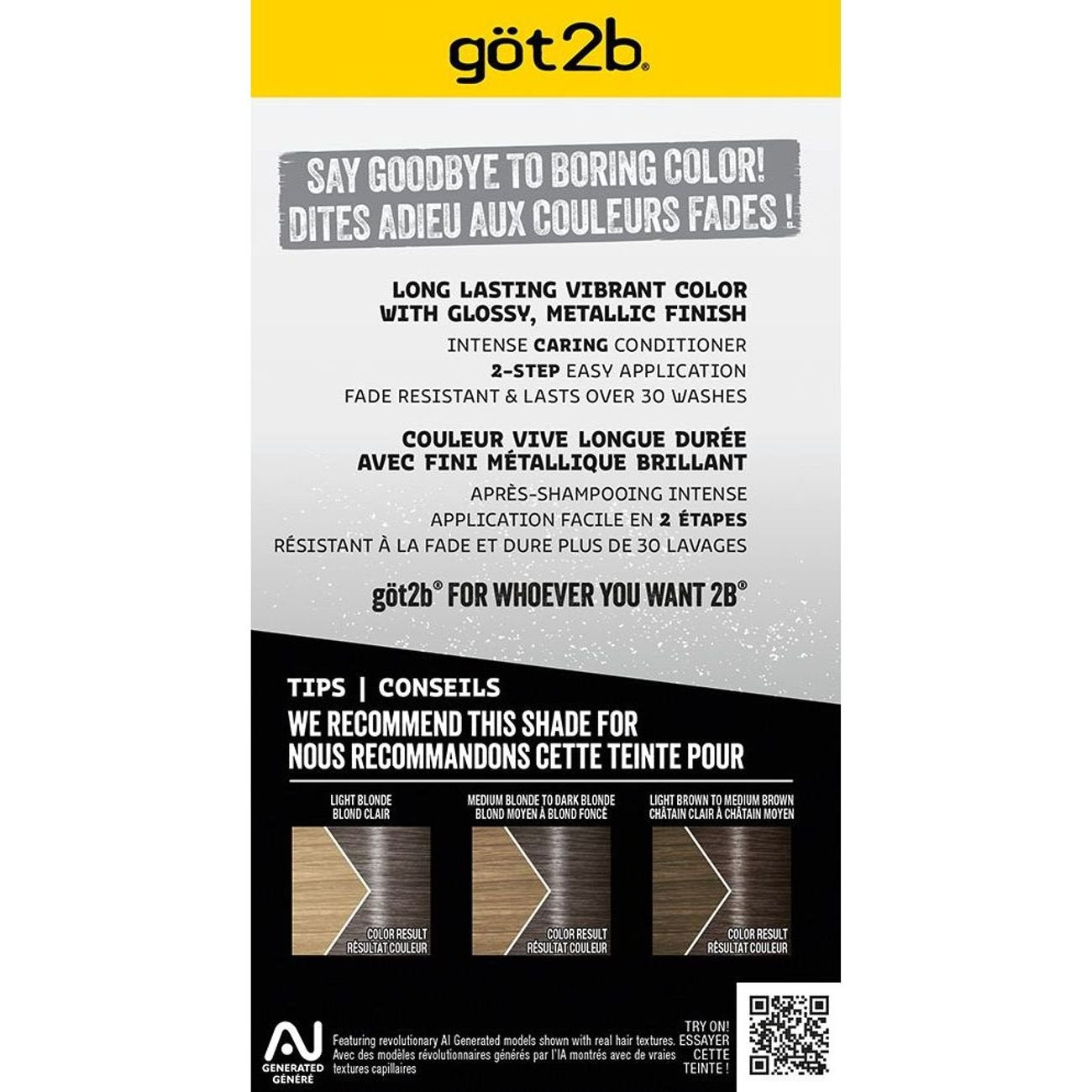 Got2b Metallics Permanent Hair Color - M72 Dusty Silver